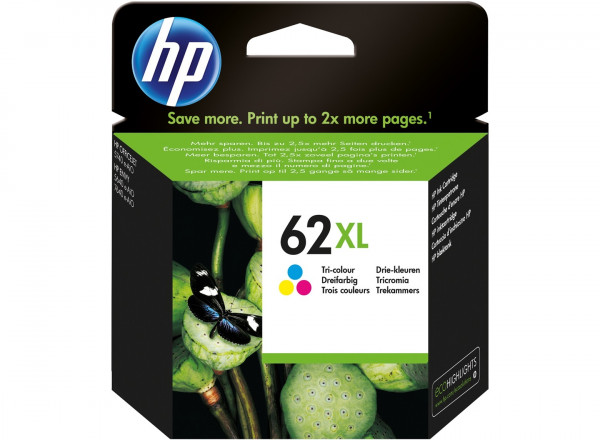 HP Tintenpatrone Nr. 62XL C2P07AE 3-farbig (ca. 415 Seiten)