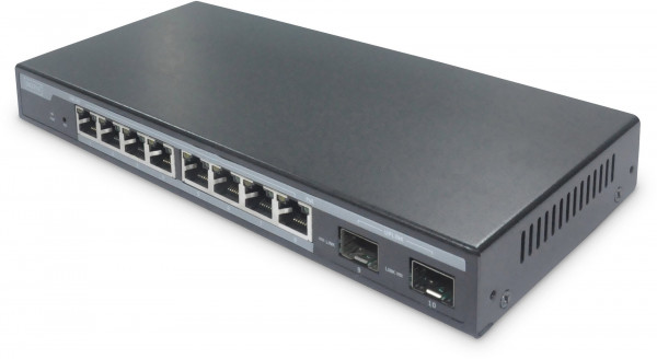 DIGITUS L2 managed 8-Port Gigabit PoE-Switch + 2 SFP