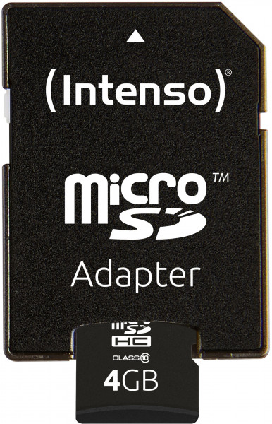 Intenso 4GB microSDHC Class 10 + SD-Adapter