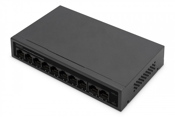 DIGITUS 8+2 Port FE PoE Switch