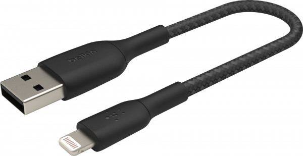 Belkin Lightning Lade/Sync Kabel ummantelt mfi 15cm schwarz