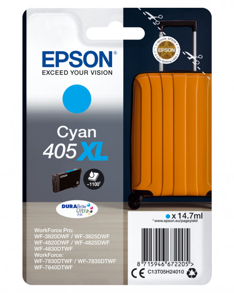 Epson Tintenpatrone 405XL Cyan (14,7ml)