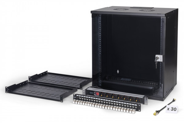 DIGITUS Netzwerk-Set SOHO PRO, 483 mm 19" - 12HE, 540 x 400mm