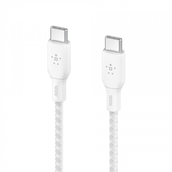 Belkin BOOST CHARGE USB-C/USB-C Kabel, bis 100 W, 3m, weiß