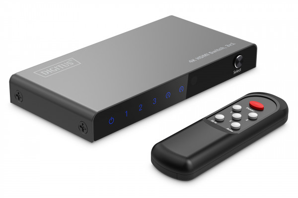 DIGITUS 3x1 HDMI Switch, 4K/60Hz HDCP 2.3