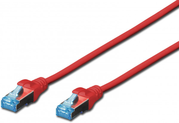 DIGITUS Professional CAT 5e SF-UTP Patchkabel, Cu, 10 m, Rot