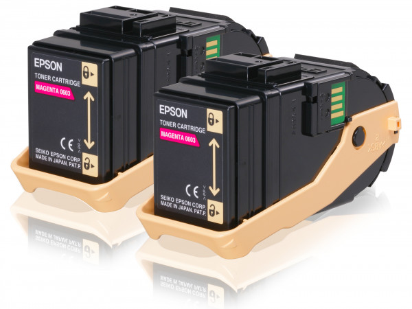 Epson Toner S050607 Doppelpack für AL-C9300N Magenta