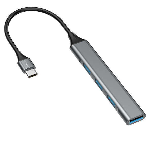 4smarts 4in1 Hub USB-C > 3x USB-A 2.0, 1x USB-A 3.0, spacegrau