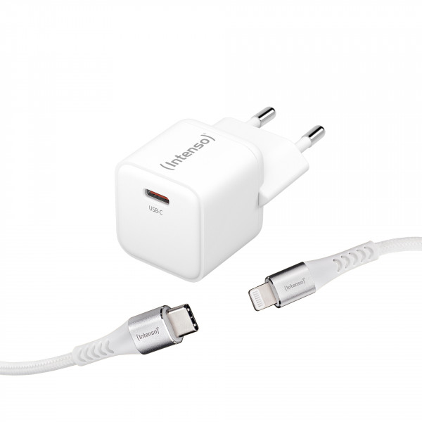 Intenso Power Adapter 30W, USB-C mit Lightning-Kabel