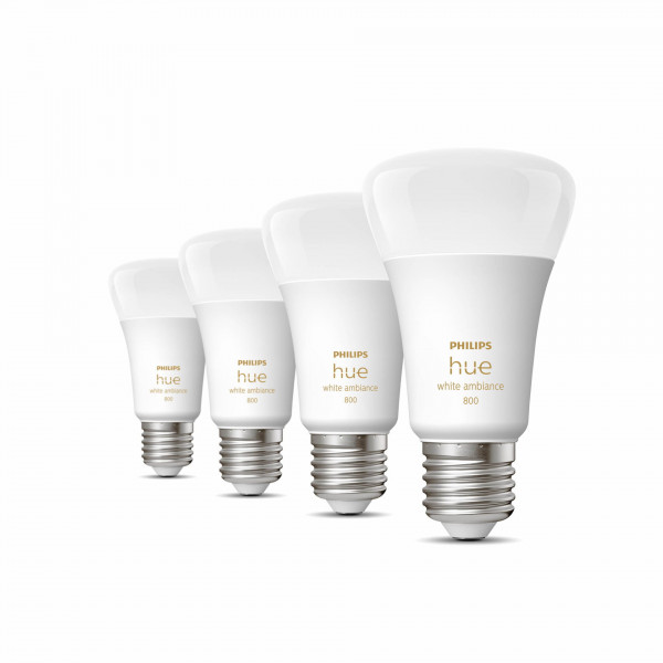 Philips Hue White Ambiance E27 Viererpack 4x570lm 60W