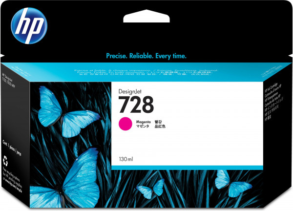 HP 728 Magenta DesignJet Druckerpatrone, 130 ml