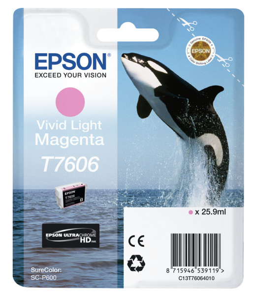 Epson Tintenpatrone T7606 vivid hell Magenta (26 ml)