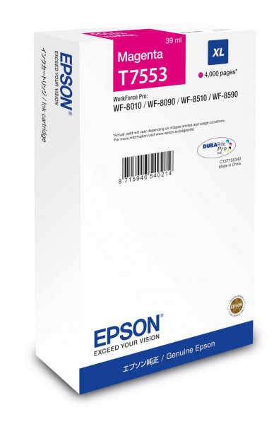 Epson WF Tinte magenta XL 4000Seiten 39ml