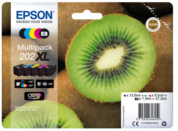 Epson Tintenflaschen Multipack 202XL (5 Farben)