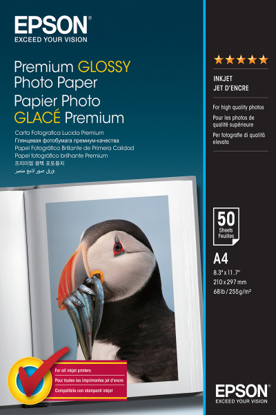 Epson Fotopapier Premium glänzend C13S041624 (A4-50 Blatt)