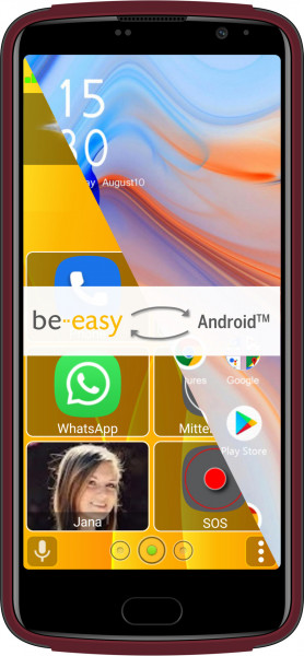 Bea-fon M7 Lite 4G Senior Smartphone red