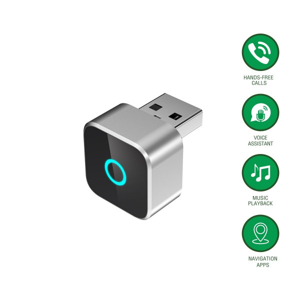 4smarts 2in1 Adapter CarPlay / Android Auto, Wireless, silber