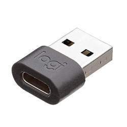 Logitech Zone Wired USB-C to A Adapter - GRAPHITE
