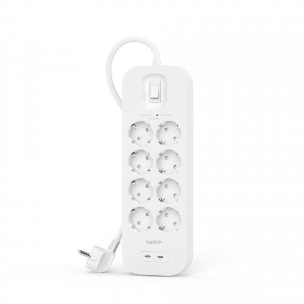 Belkin Surge Plus Steckdosenleiste 8-Fach, 30W 2m Kabel