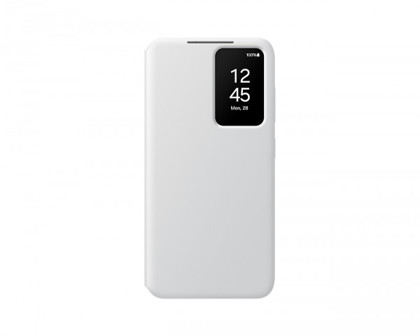 Samsung Smart View Wallet Case S24, White + Mobeen Glas