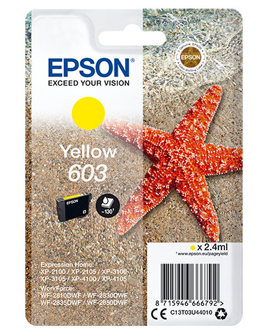 Epson Tintenpatrone 603 Gelb (2,4ml)