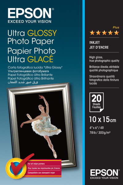 Epson Fotopapier ultraglänzend C13S41926 (10x15cm-20 Blatt)