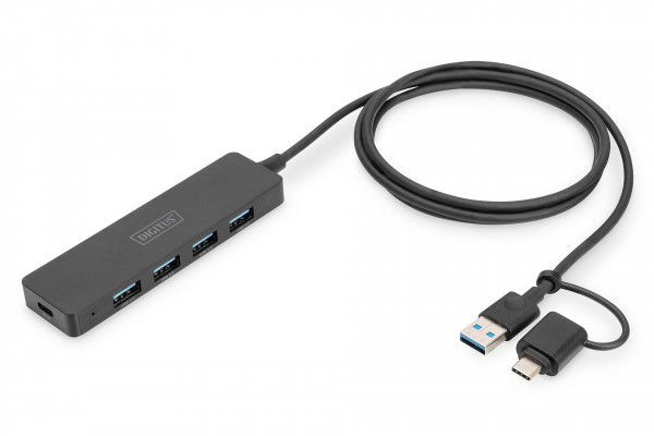 DIGITUS USB 3.0 Hub 4-Port, Slim Line