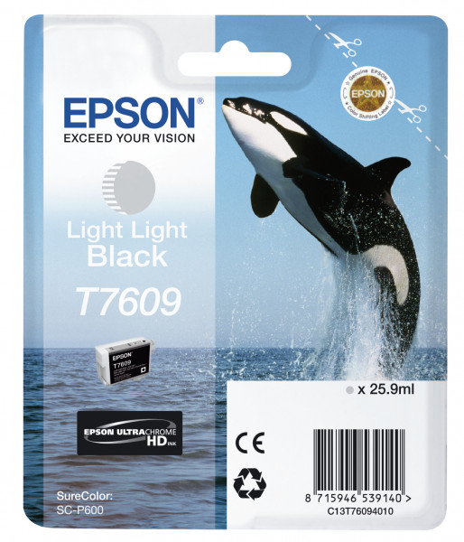 Epson Tintenpatrone T7609 hell hell Schwarz (26 ml)