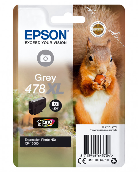 Epson Tintenpatrone 478XL Grau (11,2ml)