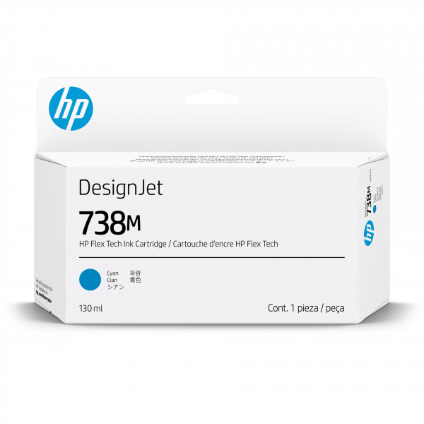 HP 738M DNJ Tinte cyan 130m