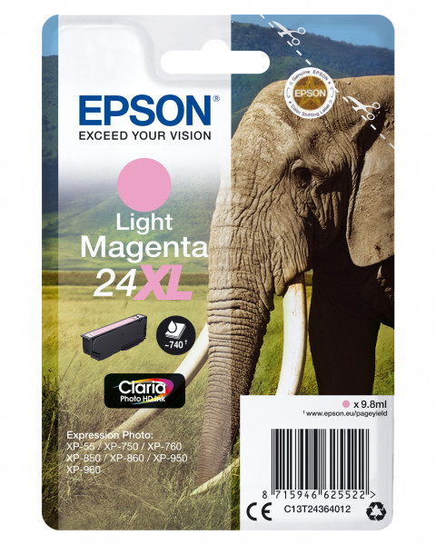 Epson Tintenpatrone 24XL Magenta (9,8ml)