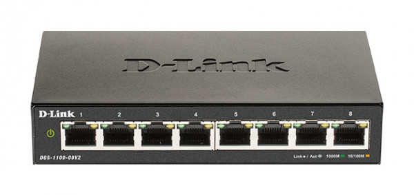 D-Link DGS-1100-08V2 8-Port Gigabit Smart Switch