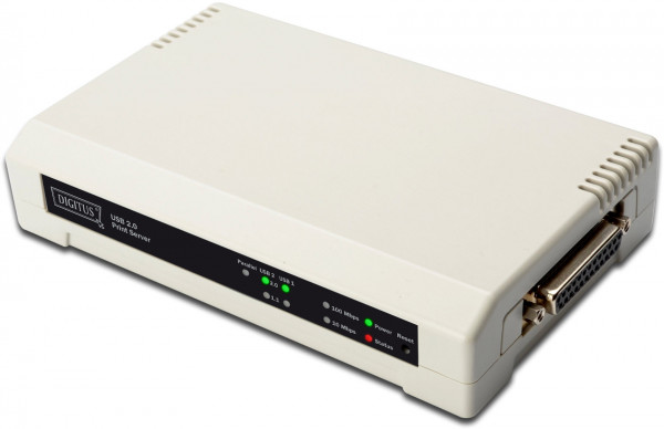 DIGITUS 2+1 Port Printserver RJ45, USB A, DB-36 Centronics