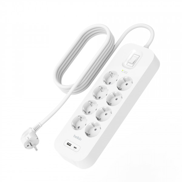 Belkin Steckdosenleiste 8-Fach, 18W 2m Kabel