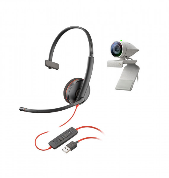 Poly Studio P5 USB HD Webcam Bundle mit Blackwire C3210