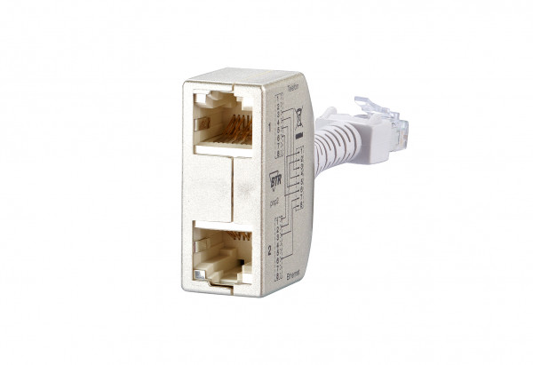 RJ45 Anschlussverdoppler (Telefon/Ethernet) 2 Stück