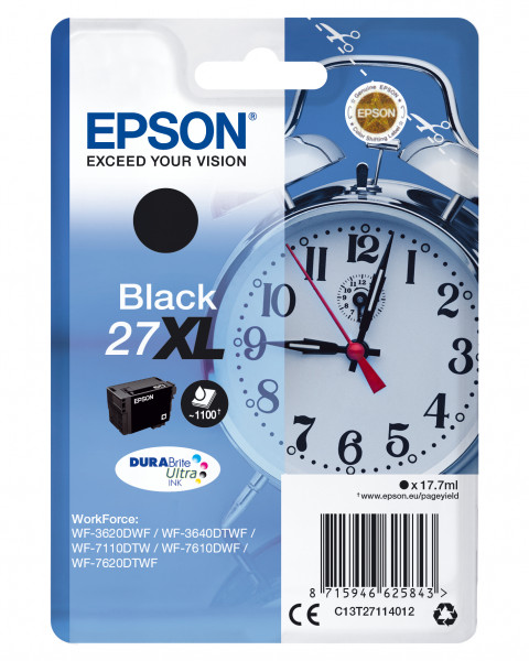 Epson Tintenpatrone 27XL Schwarz (17,7ml)