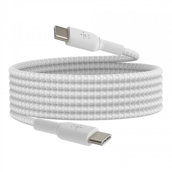 Belkin geflochtenes USB-C / USB-C-Kabel 2m, weiss