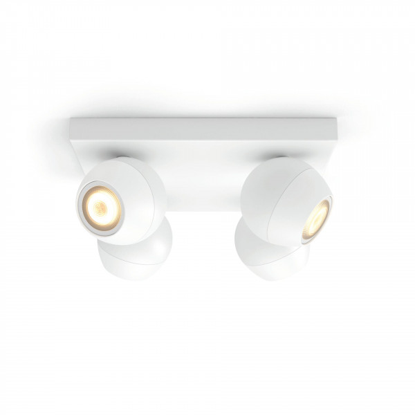 Philips Hue White Amb. Buckram Spot 4 flg. weiß 4x350lm DS