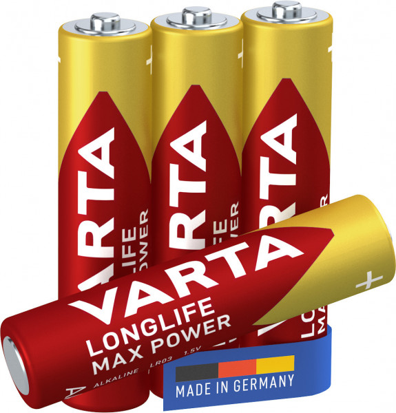 VARTA Longlife Max Power, Batterie, AAA, Micro, 1,5V, 4Stk
