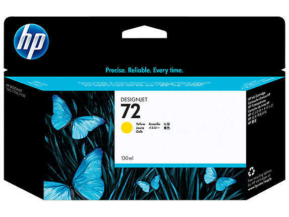 HP 72 Gelb DesignJet Druckerpatrone, 130 ml