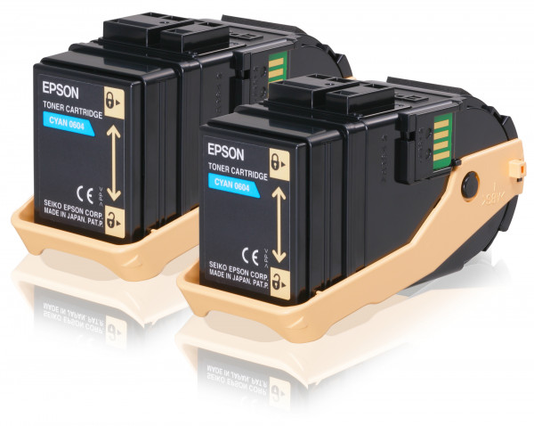 Epson Toner S050608 Doppelpack für AL-C9300N Cyan