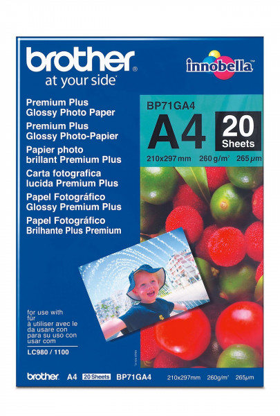 Brother Fotopapier A4 20 Blatt (bis 6000 dpi) 260g/m²