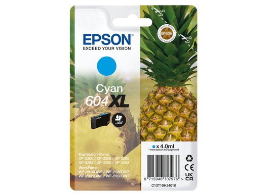 Epson Tintenpatrone 604 XL Cyan (4,0ml)