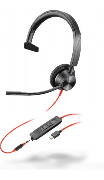 Poly Headset Blackwire C3315 Mono USB-C/A & 3,5 mm