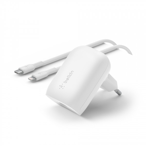 Belkin 30W USB-C Ladegerät PD und PPS inkl. Lightning Kabel 1m