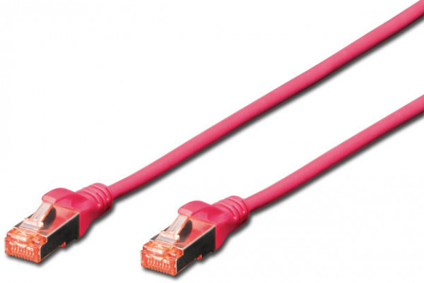 DIGITUS CAT 6 S-FTP Patchk. Cu, LSZH AWG 27/7, 2 m, Magenta