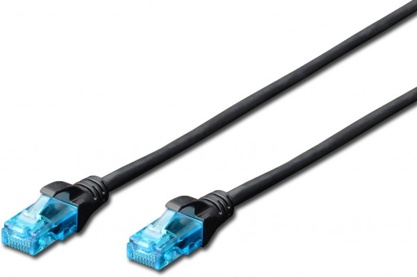 DIGITUS CAT 5e U-UTP Patchk. PVC AWG 26/7, 10 m, SW