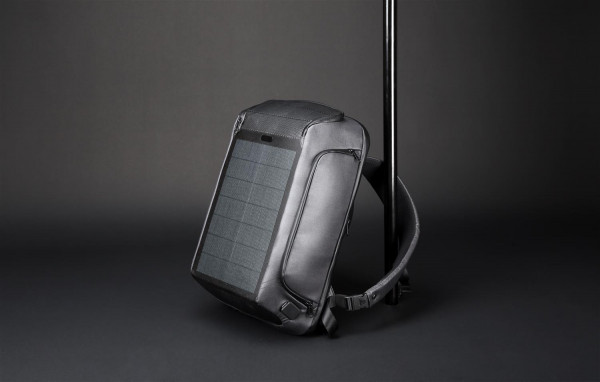 4smarts Rucksack Beam mit Solar Panel, schwarz