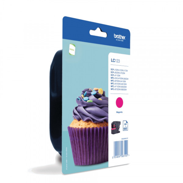 Brother Tintenpatrone LC-123MBP Magenta (ca. 600 Seiten)